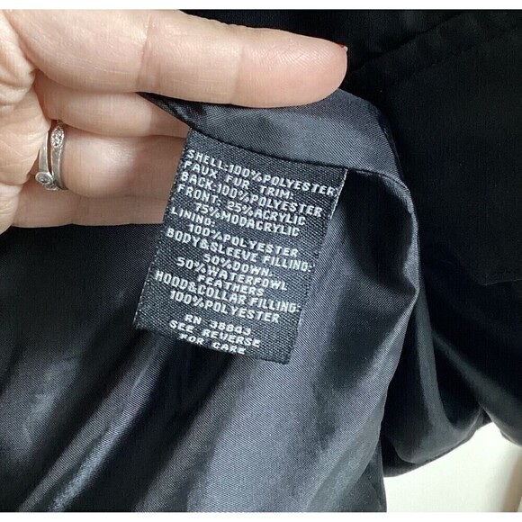 Women’s Black Down Puffer Jacket Size S - Picture 11 of 12